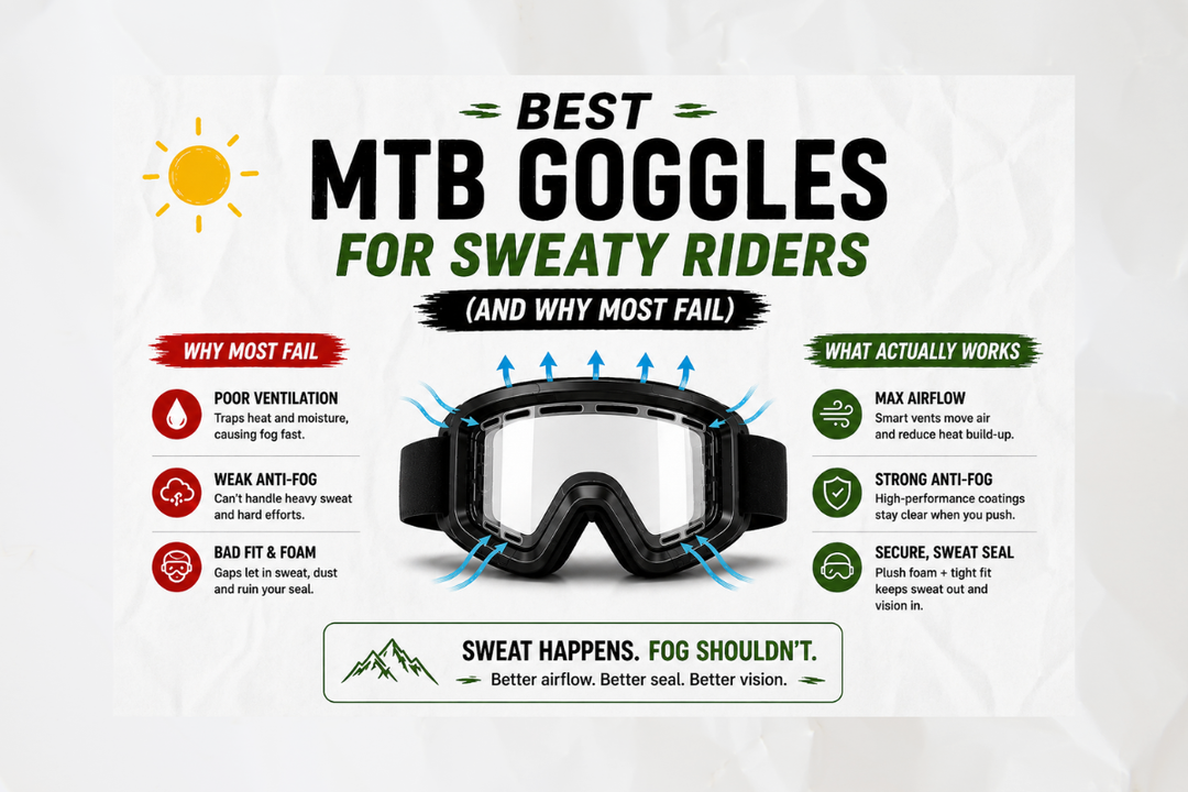 Best MTB Goggles for Sweaty Riders (And Why Most Fail)