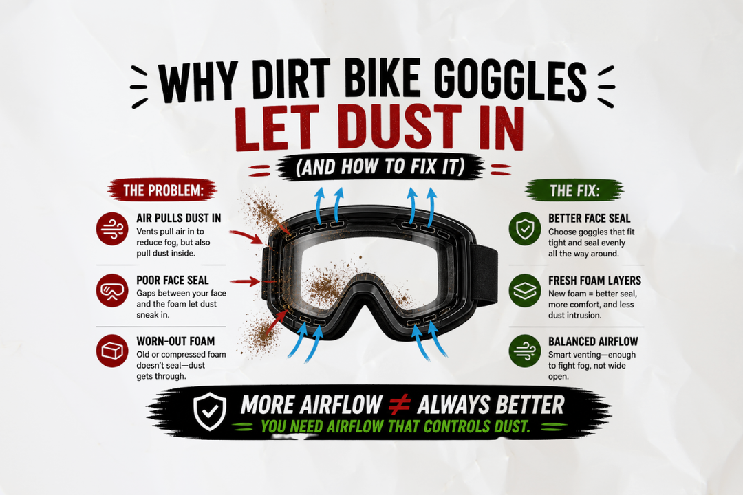 Why Dirt Bike Goggles Let Dust In (And How to Fix It)