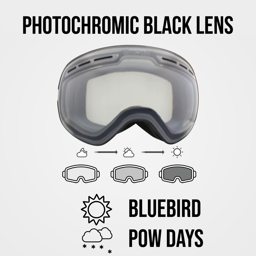 The Emily Snow Goggle - Photochromic Black Lens