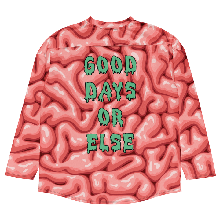 Good Days or Else Brains Jersey: Ride or Get Eaten (Your Choice)