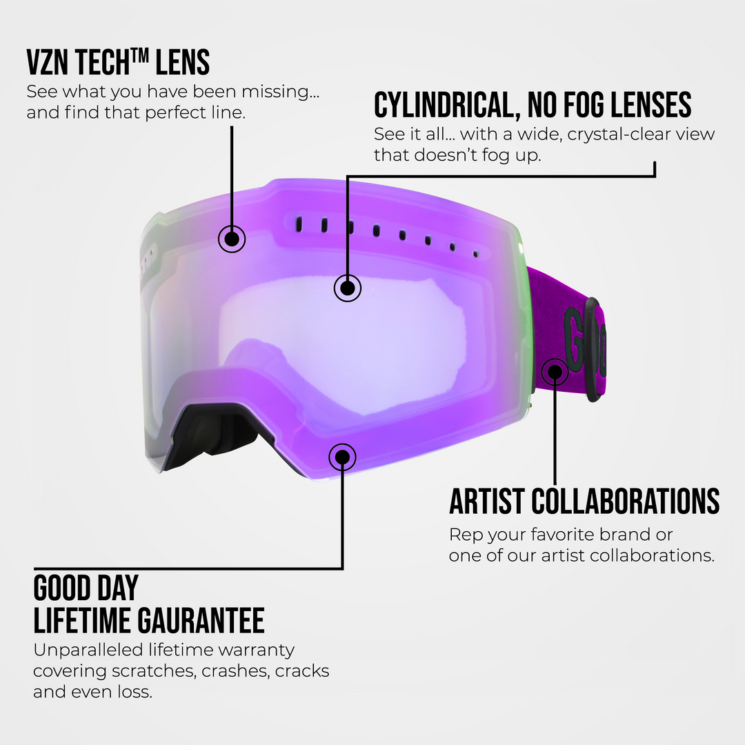 The Valorie Snow Goggle - Grape Ice Lens